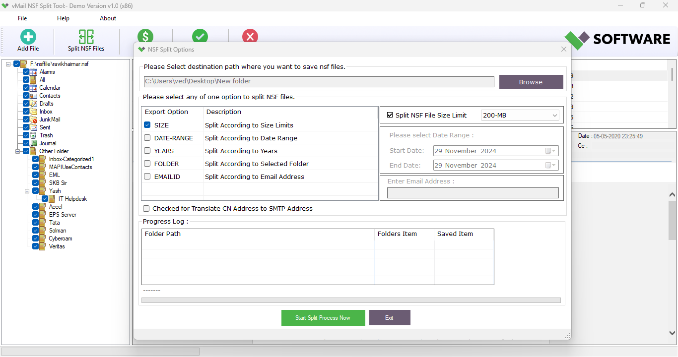 Specify Output Location