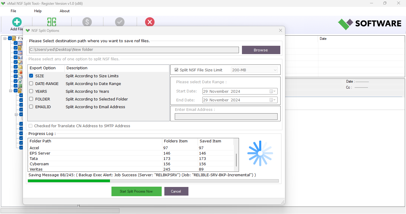 Show Outlook PST or OST File Folder Preview